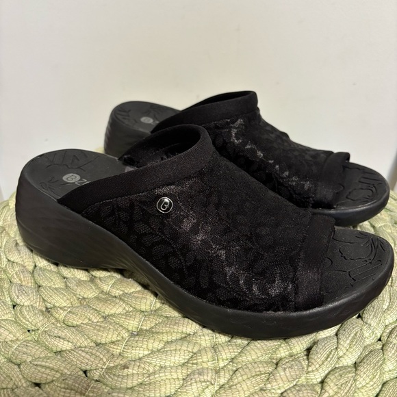 Bzees Black Jubilee Stretch Slide Comfort Arch Support Walking Sandals NWOB - Picture 3 of 12